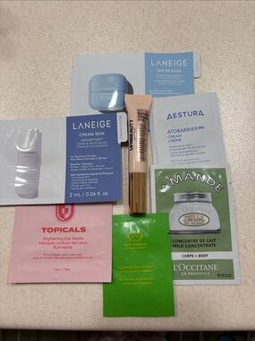Assorted Skincare Sample Pack with Laneige & L'Occitane